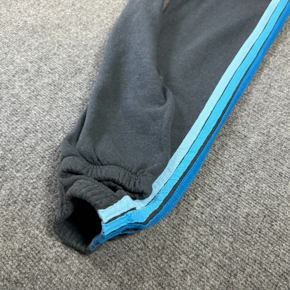 Aviator Nation 5 Stripe Sweatpants Charcoal Blue Youth Kid Size 10 Comfy Casual